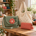 UseYourNeedle bag and accessory crochet collection — illustrative cover artwork.