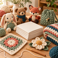 UseYourNeedle multi-pattern crochet book collection — illustrative cover artwork.