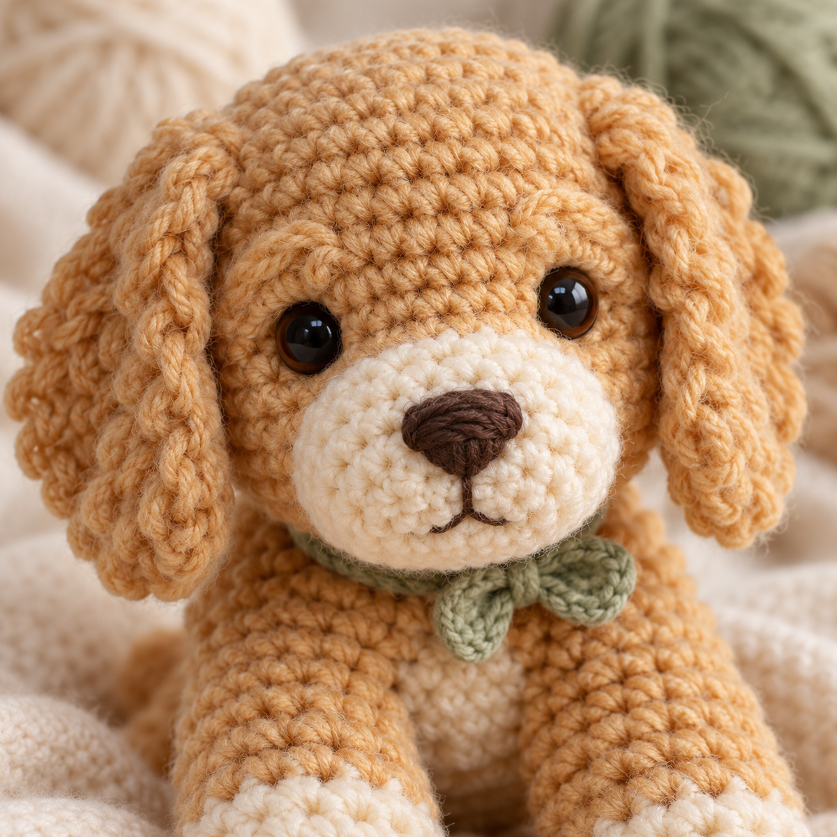 Illustrative crochet project scene from a mixed pattern collection.