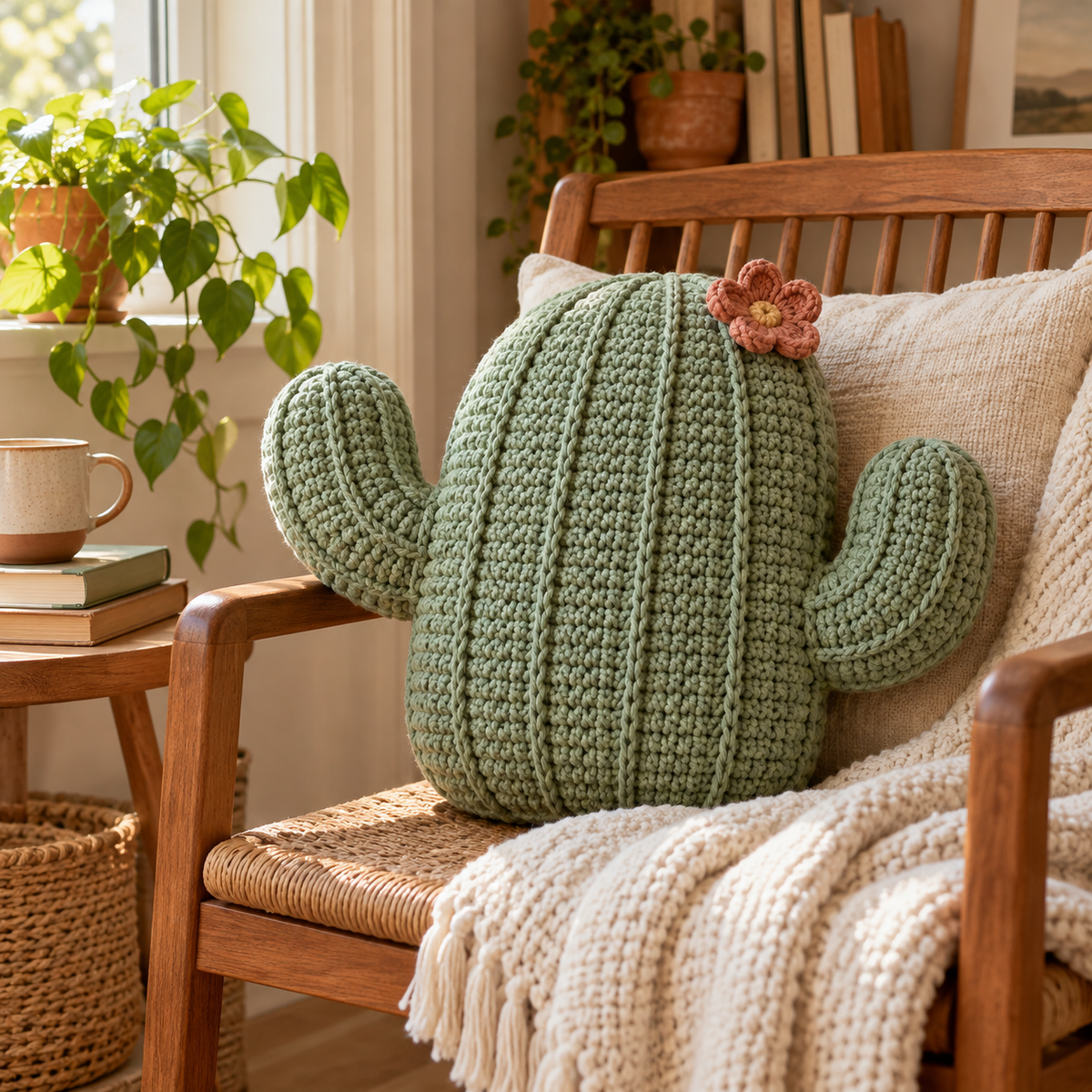 Illustrative Blankets & Home Decor crochet scene. AI-generated representative artwork; not a photograph of a finished sample.